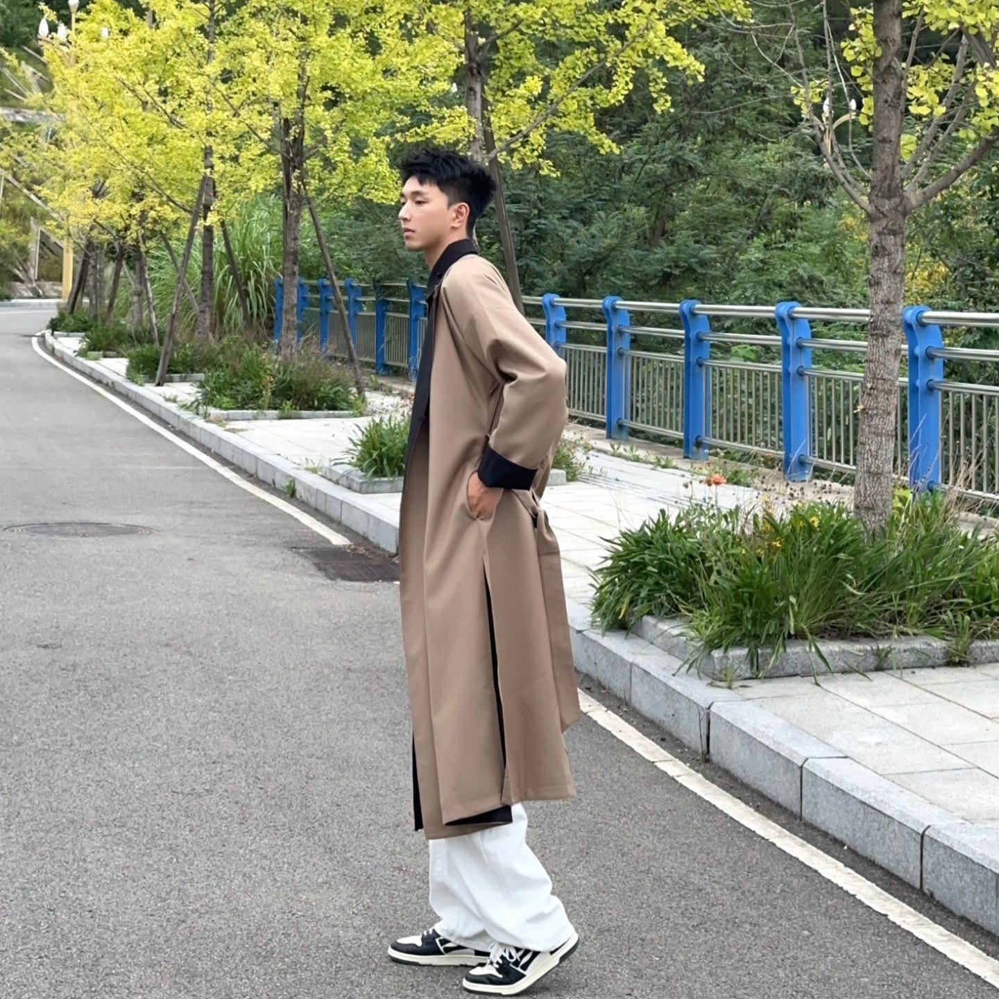 思华锦原创新中式风衣圆领袍长外套唐制汉服男女同款,淘宝优惠券,粉丝福利购,淘宝优惠卷