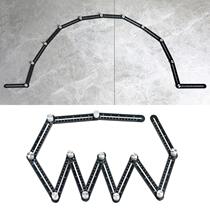 Tile Open Pore Positioning Multifunction Ruler Tile Work God Instrumental Universal Patch Alloy Aluminum Tool Fold folding and paving 6-fold ruler