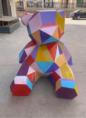 玻璃钢雕塑定制动物暴力熊卡通人物吉祥物户外大型落地景观摆件