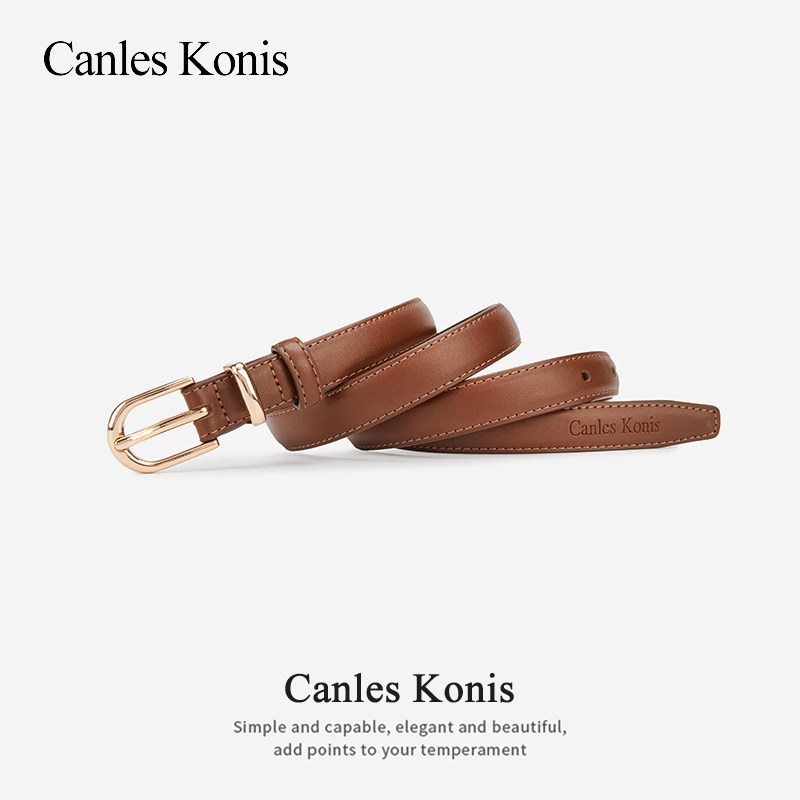 官网小c&k真皮女士腰带女2025新款皮带女款裤带配裙子牛仔裤百搭