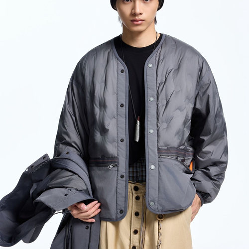 重磅三合一两件套户外冲锋衣连帽羽绒服男宽松时尚高端夹克外套潮 - 图0