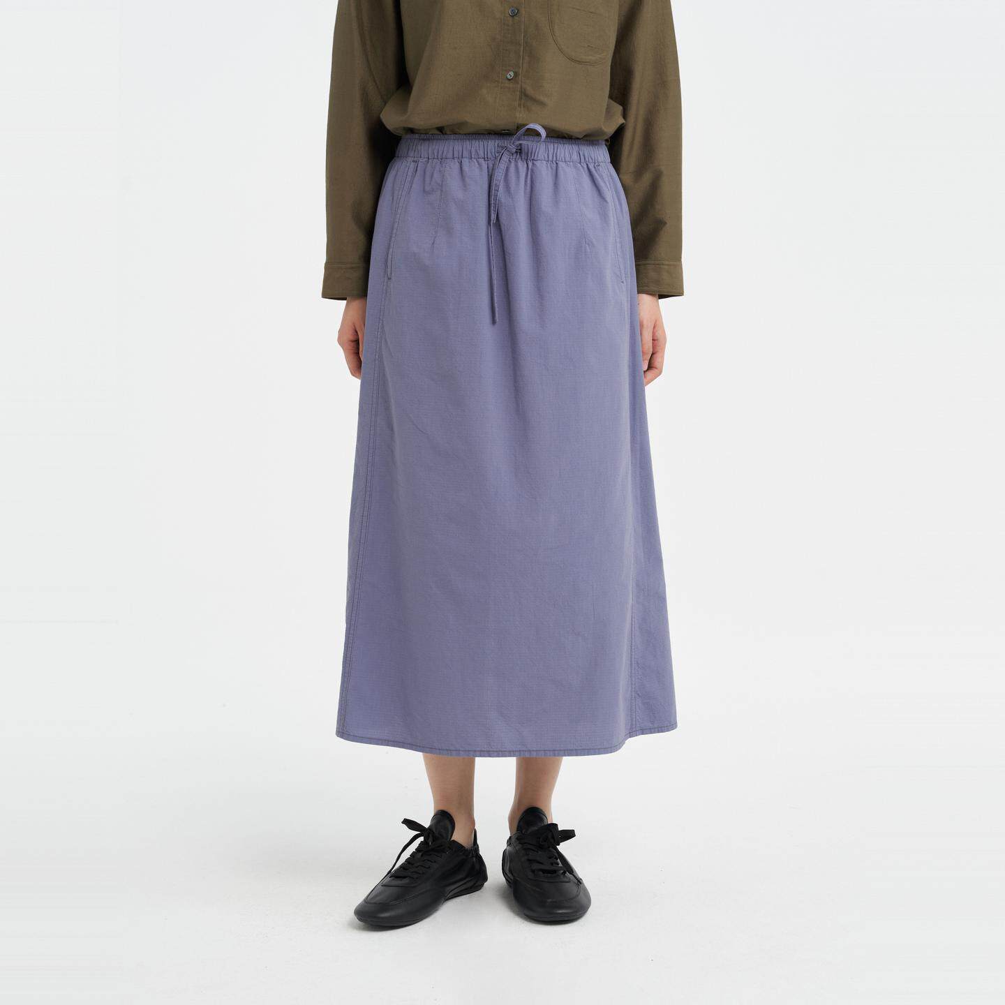 klee klee半身裙 女士环保棉小格子棉布百搭A型半裙26春夏新款