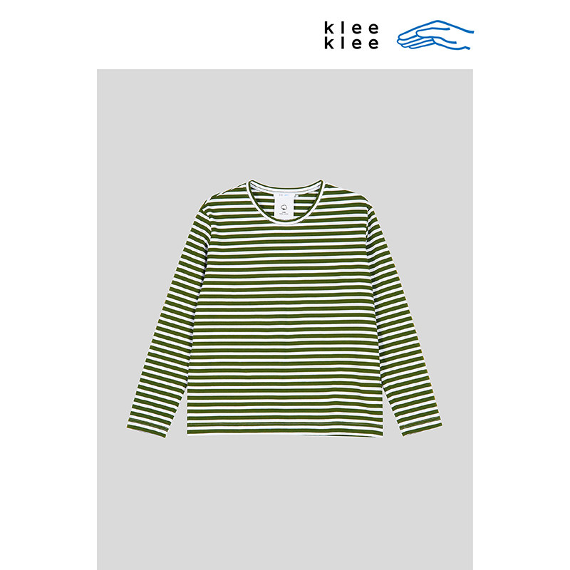 klee klee25年春季女士全程认证环保棉长袖T恤 K0251TS04 - 图0