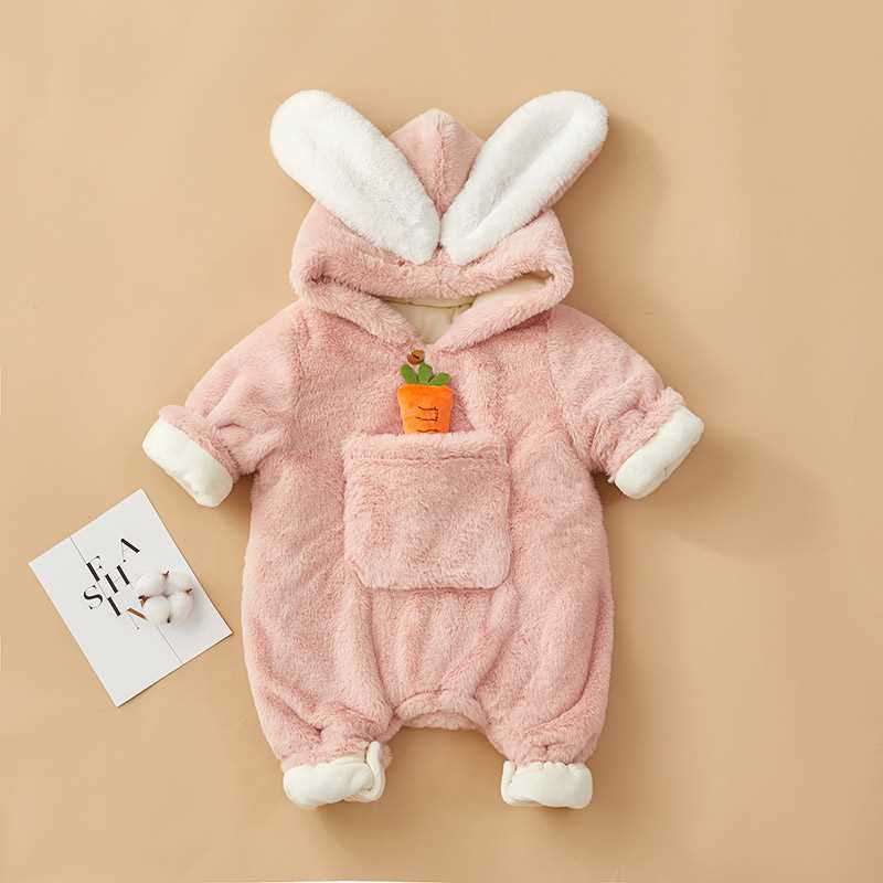 2021 Rabbit Onesies Baby Girl Pajamas Unisex Winter Warm Kid - 图2