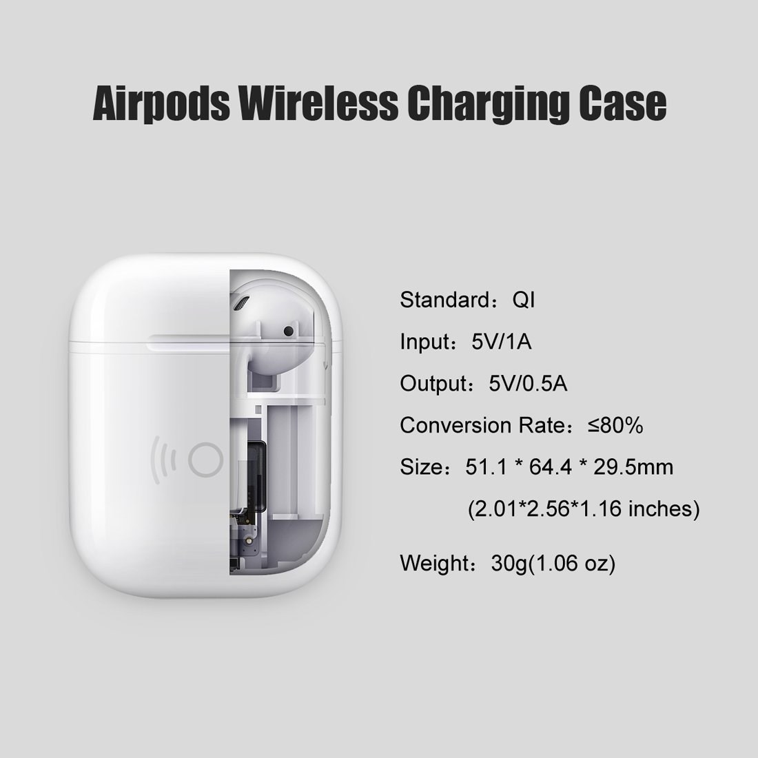 Charging Case Compatible with Airpod, 450mA Built in Batter - 图1