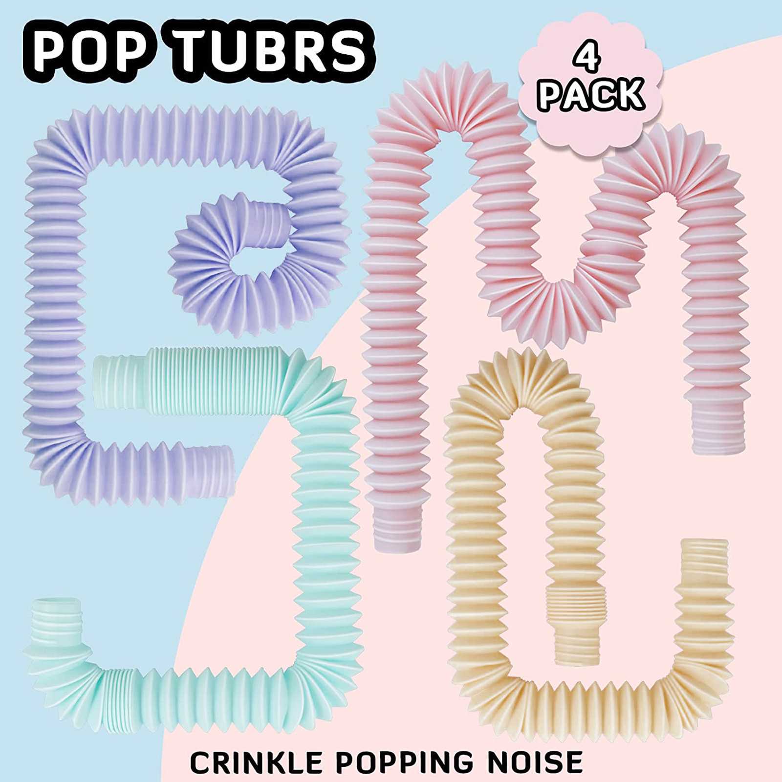 6Pcs Mini Pop Tubes Sensory Toy For Adult Sress Relieve Toys - 图2