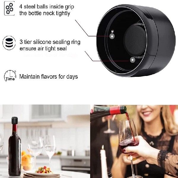 1/2/3pcs Vacuum Reusable Red Wine Corks Leak-proof Fresh