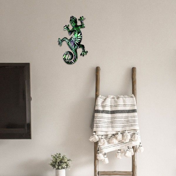 6PCS Iron Gecko Wall Art Decoration Simulation Small Metal - 图2