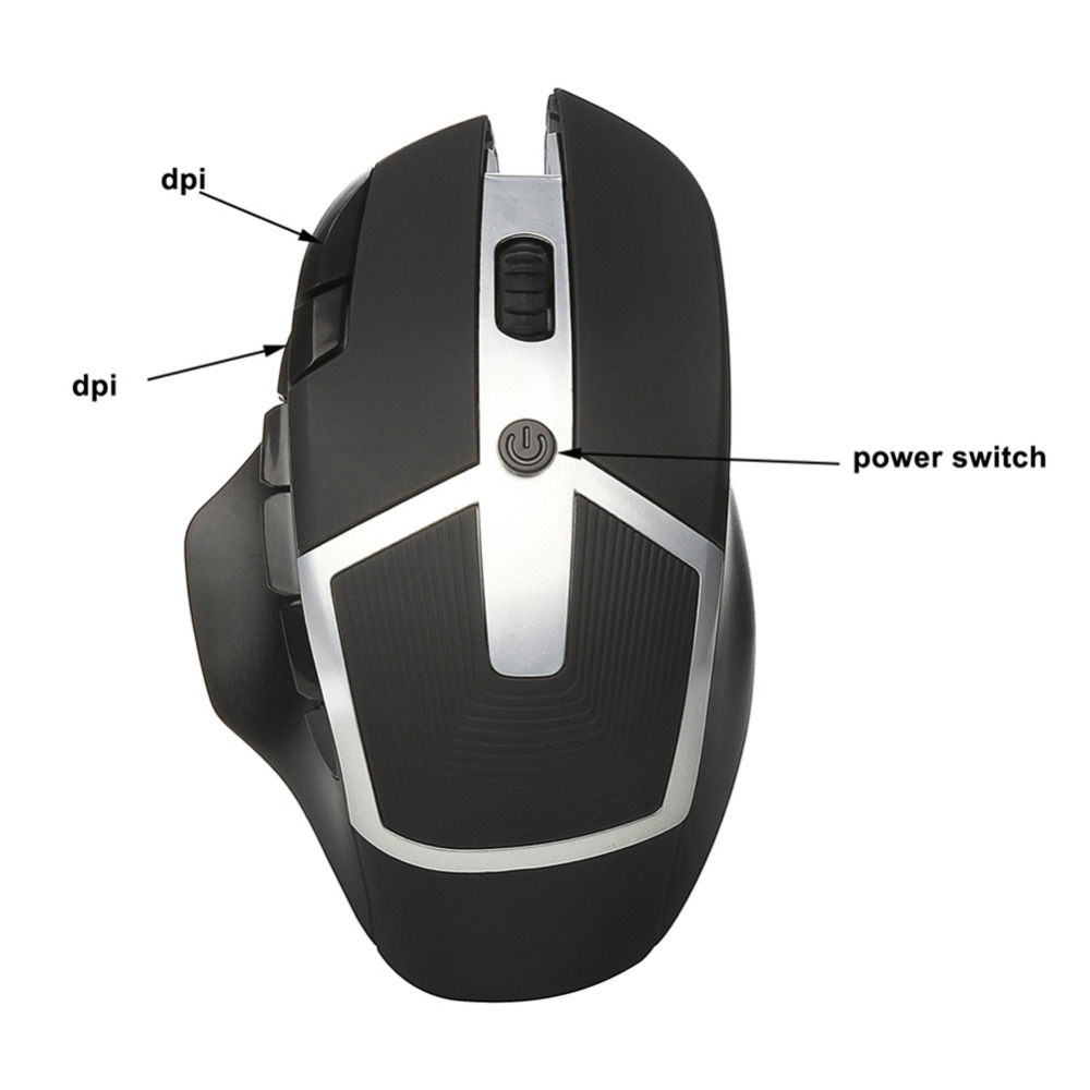 2400DPI 8 ButtonS 2.4GHz USB Optical Mouse for PC Desktop La - 图3