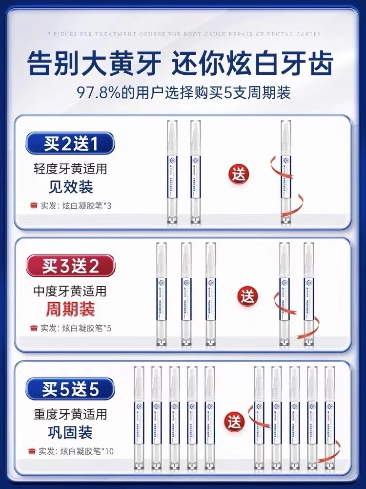 【英国皇家医学】美牙笔凝胶美牙速效亮白牙齿淡黄提亮顺丰包邮 - 图0