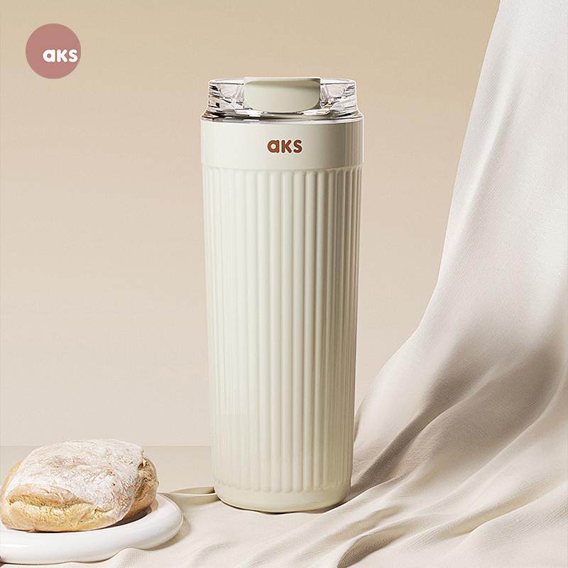 AKS咖啡杯加厚316不锈钢真空保温杯办公室简约水杯车载防漏直饮杯,淘宝优惠券,粉丝福利购,淘宝优惠卷