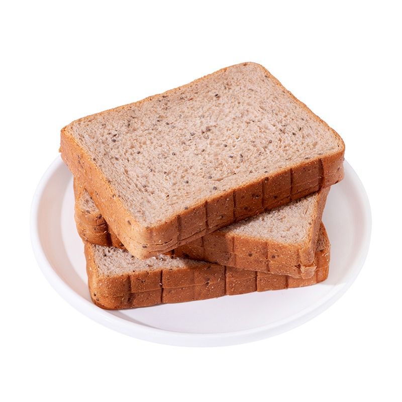 0脂肪全麦面包无添加蔗糖整箱黑麦代餐饱腹食品减低脂早餐吐司片