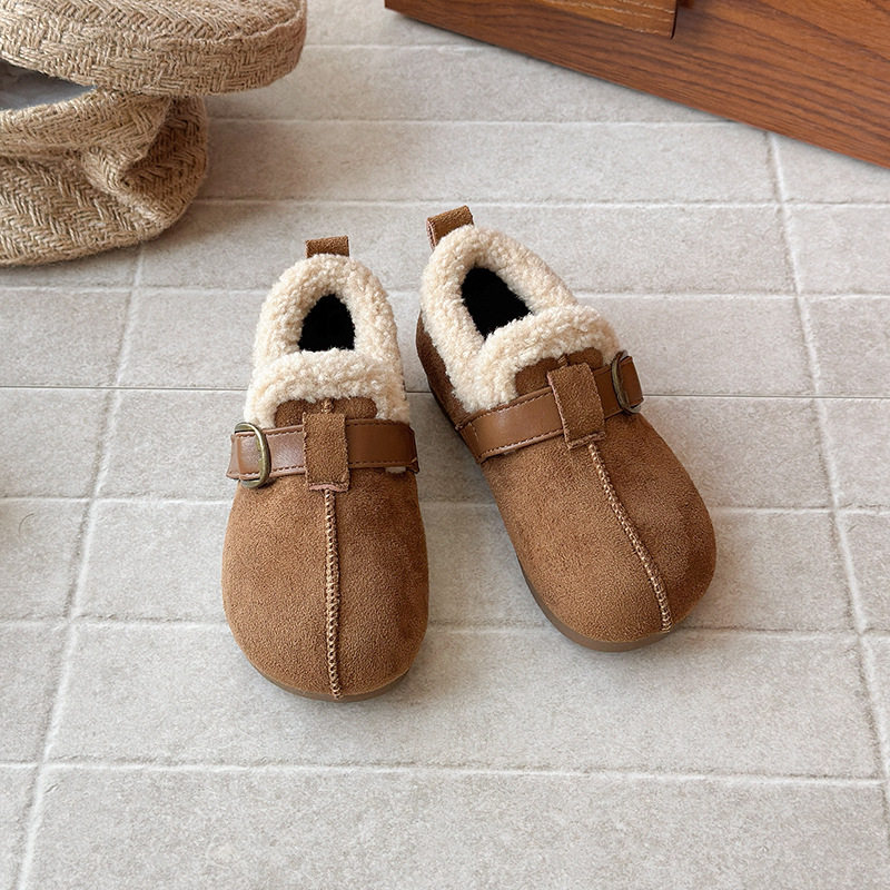 女童加绒勃肯鞋2025冬季新款宝宝棉鞋加绒二棉鞋男童雪地靴豆豆鞋,淘宝优惠券,粉丝福利购,淘宝优惠卷