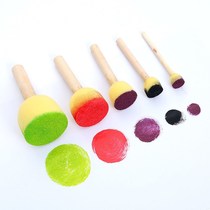  Morning Light Mushroom Head Sponge Painting Brush Watercolor Paint Send Containing Box Children Fine Art Painting Tuo Print Kindergarten