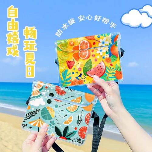 手机防水袋户外潜水漂流游泳可触屏大号容量防水腰包手机套收纳包 - 图0