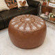 Minimalist light luxury leather round stool, home shoe-changing stool, living room small stool, bedroom makeup stool, fitting room, sofa stool