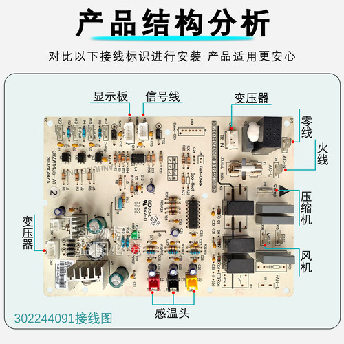 适用于格力空调风管机室外机主板30224404 30224409 WZ4435电脑板 - 图0
