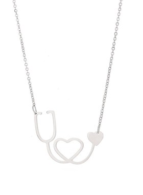 Necklace European Fashion Personal Stethoscope Heart Hollow
