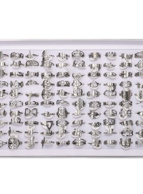 Stainless Steel Mixed Cut Rings Multicolor Titanium Steel Fl