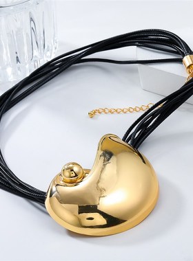 Summer New Alloy Conch Necklace Exaggerated European and Ame