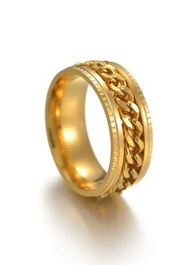 Jewelry Mens Rotating Stainless steel decompression ring Sta