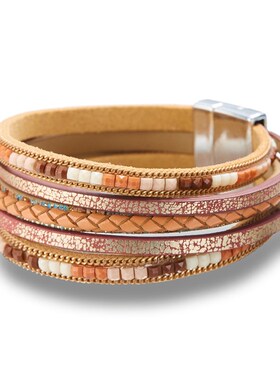 Bohemian Bracelet Leather Handmade for WomenBohemian Style B