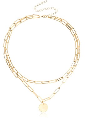 European American Jewelry Simple Choker Punk Circular Double