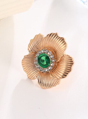 European American Metal Flower Ring Women Simple Ins Style H