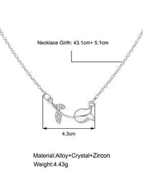 European American ins Necklace Tulip Necklace Creative Diamo