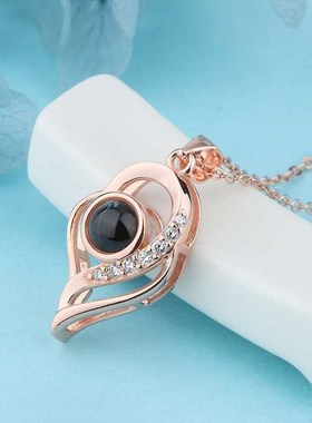 100 Languages I Love You Necklace Nano Engraving Projection