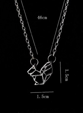 Squirrel Pendant Necklace Alloy Hollow Out Animal Necklace A