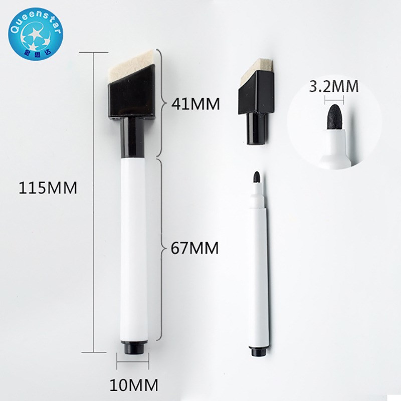 Magnetic Whiteboard Pen with Brush Dry Erase Ecofriendly Non - 图1