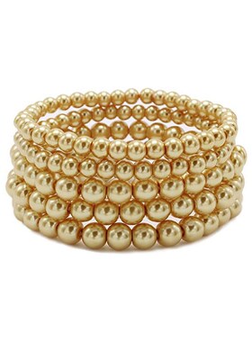 European and American Imitation Pearl Stacking Bracelet Wome