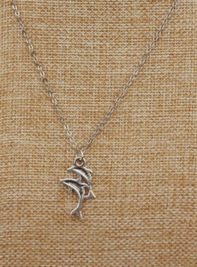 Creative Korean Style Clavicle Necklace Women Cute Dolphin P