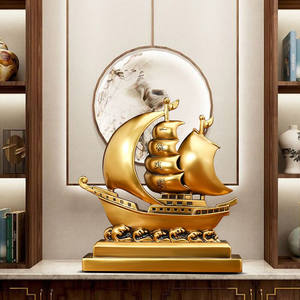 聚善缘一帆风顺帆船摆件开业乔迁礼品家居客厅酒柜办公室摆设装饰