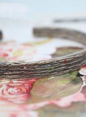 英国Chrry Koop复古原创设计《枯木逢春手镯》白铜镀银情侣男女