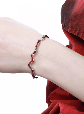 英国Chrry Koop原创毒液手镯不掉色小众设计红色高级极简百搭