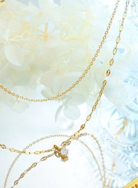 英国chrry koop钛钢气质轻奢镀18k金色精致不掉色项链女百搭时尚