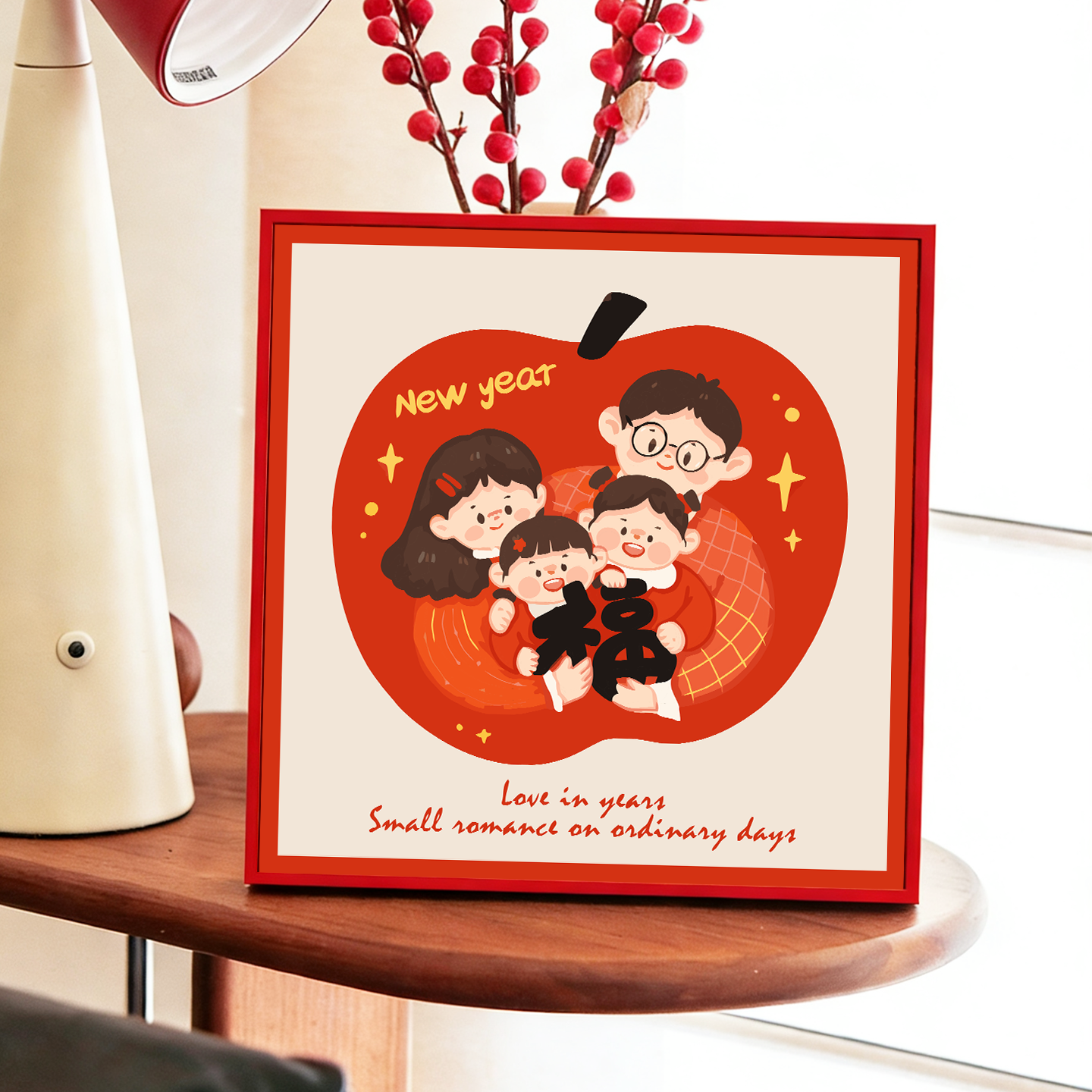 平安喜乐全家福数字油画diy填充填色手工绘亲子丙烯油彩装饰挂画,淘宝优惠券,粉丝福利购,淘宝优惠卷