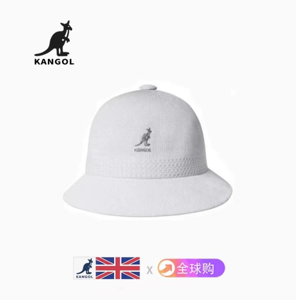 kangol帽子袋鼠正品代购时尚休闲春夏遮阳防晒透气网眼网纱渔夫帽-图0