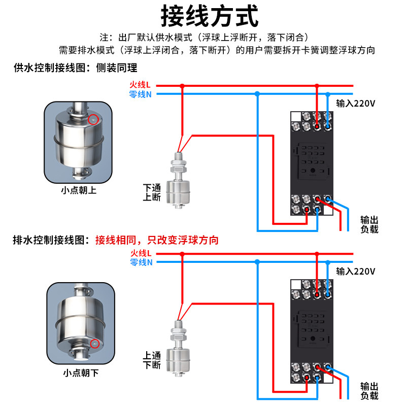 高温浮球传感器 高灵敏水箱油位水位控制器304不锈钢液位浮球开关,淘宝优惠券,粉丝福利购,淘宝优惠卷