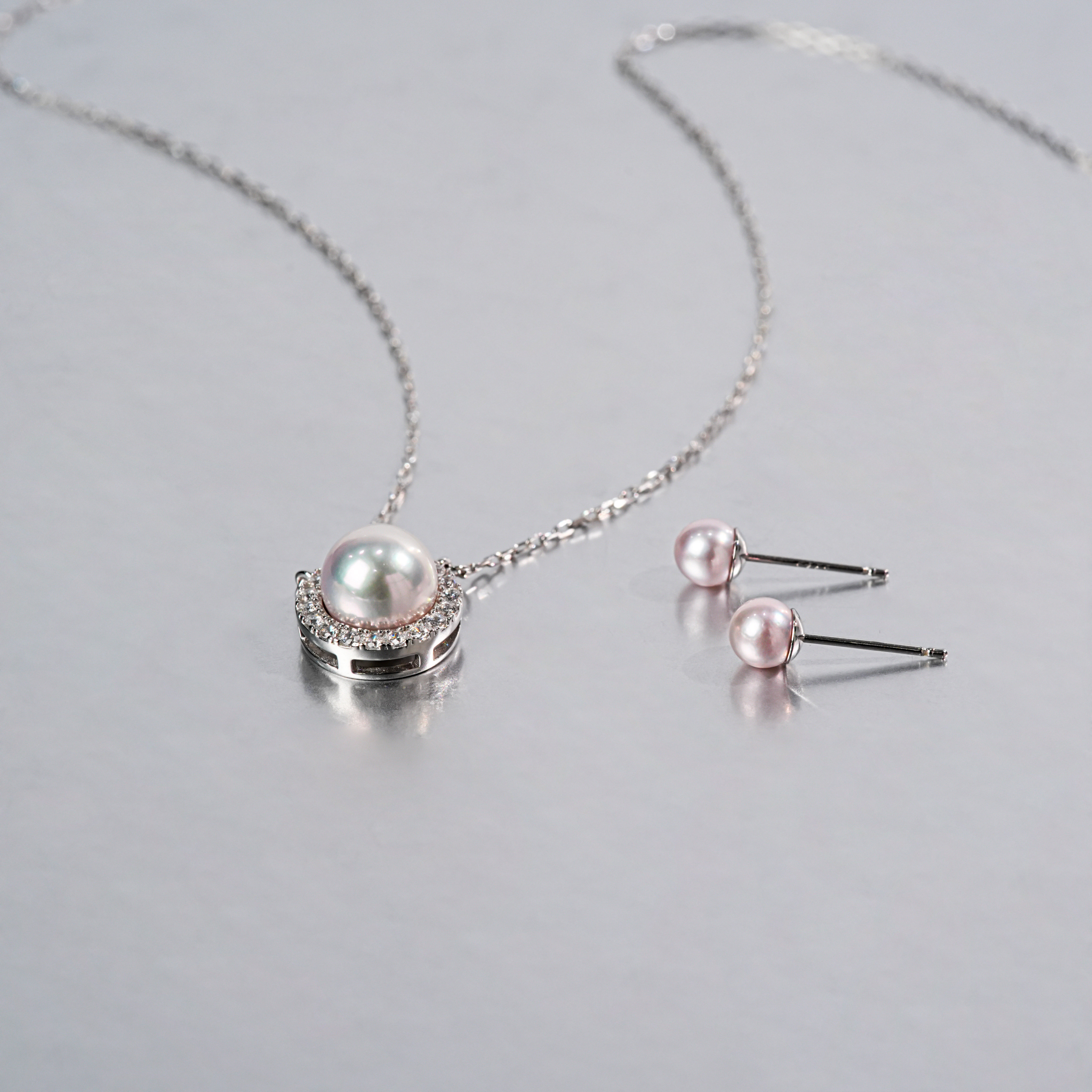 尊鼎珍珠-S925银海水珍珠中国南珠白珠套装 吊坠8-9mm耳钉4-5mm,淘宝优惠券,粉丝福利购,淘宝优惠卷