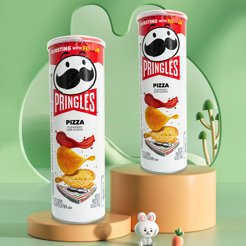 【美版】Pringles品客薯片美国进口披萨味批发大包装休闲零食158g - 图1