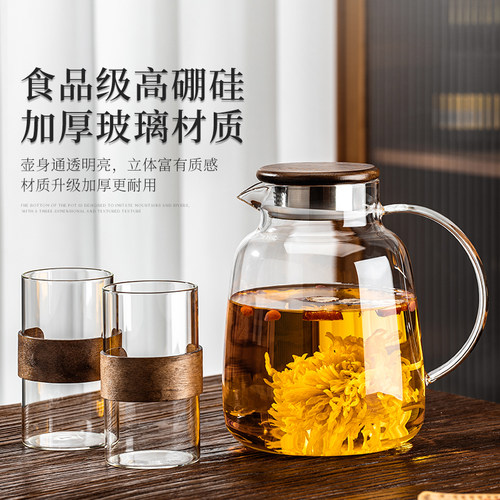 玻璃耐高温煮茶壶家用高硼硅可明火烧水泡花茶养生专用大容量单壶 - 图0