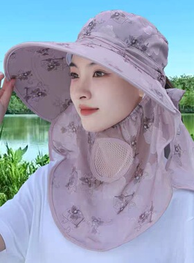 【头围可调】采茶防晒帽女士