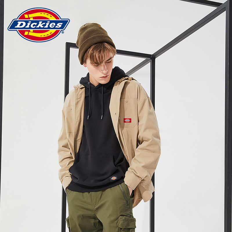 Dickies2022春夏新款襯衫男 連帽開衫外套 休閑中款風衣 07318_Dickies官方outlet店_男裝