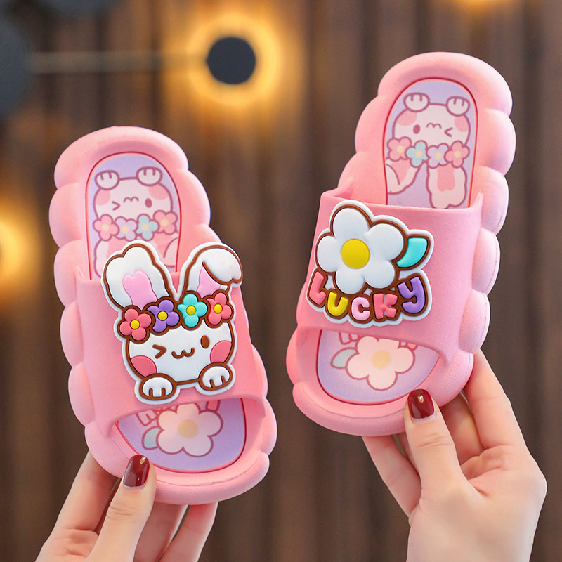 儿童拖鞋夏季女孩踩屎感宝宝软底防滑卡通浴室居小公主亲子凉拖鞋