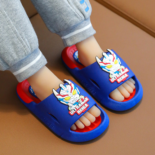 奥特曼拖鞋夏季2023新款男童室内洗澡防水大小中童男孩宝宝凉拖鞋 - 图2