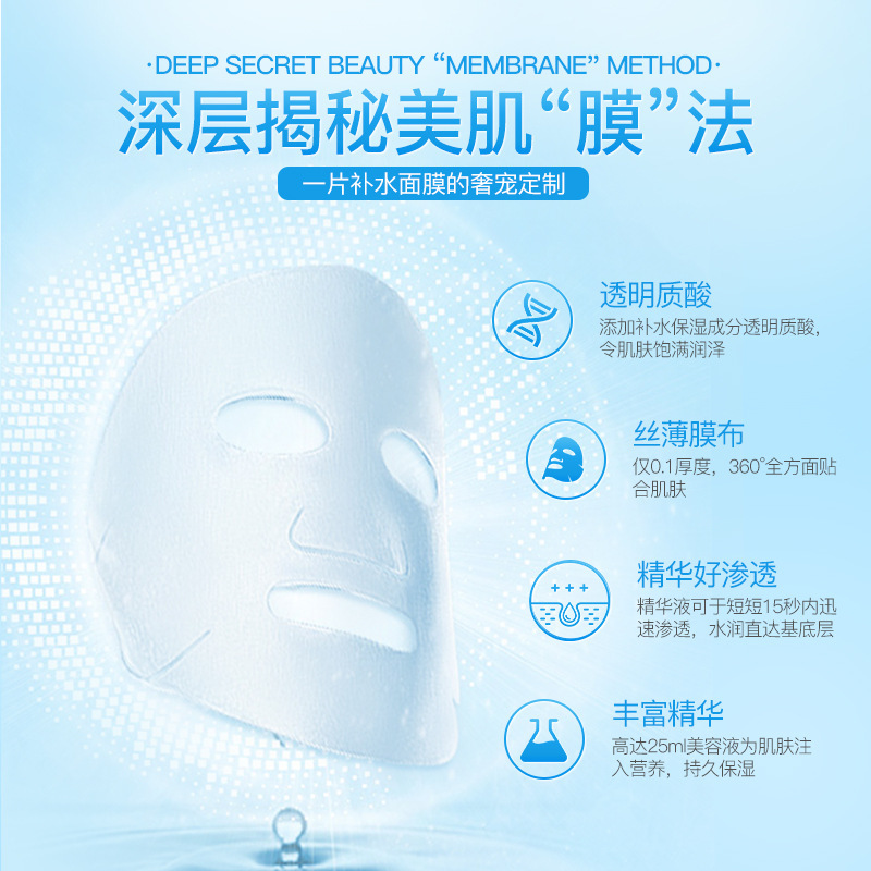 50pcs skin care face sheet masks Facial mask面膜50片补水男女 - 图1