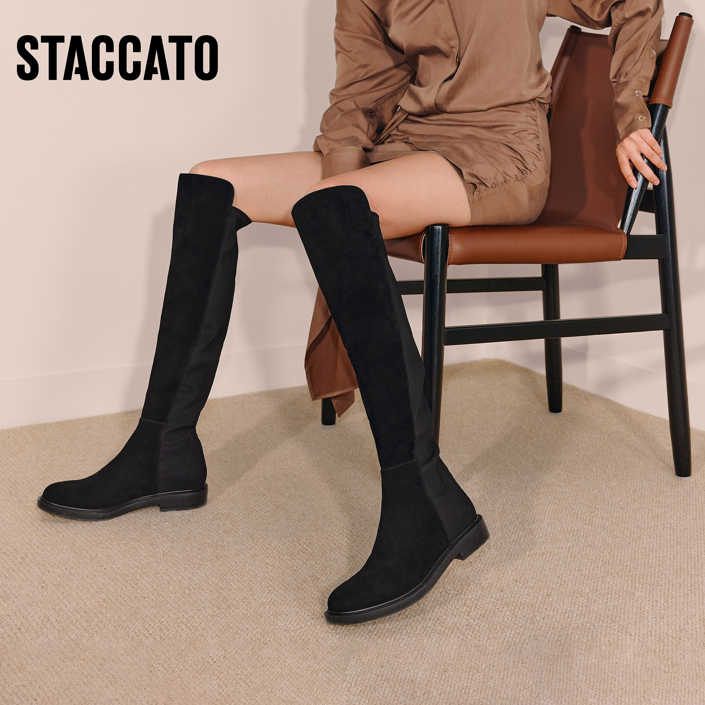 思加图2025新款黑色显瘦过膝靴超长靴时装靴弹力靴女靴子EFI35DC5,淘宝优惠券,粉丝福利购,淘宝优惠卷